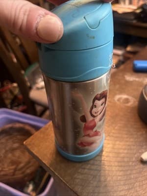 THERMOS Funtainer Steel Vacuum Insulated Drink Bottle Disney Cinderella - Thumbnail 4