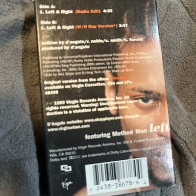 Left & Right [Single] [Single] by D'Angelo (Cassette, Nov-1999, Virgin) - Thumbnail 4