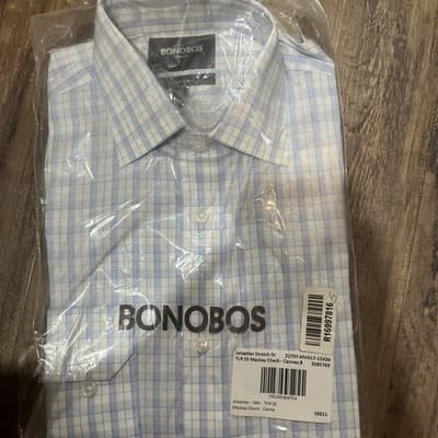 NEW Bonobos Slim Fit Long Slv Dress Shirt 15 x 34 - Daily Grind Wrinkle Free Ab5 - Image 1
