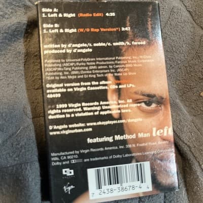 Left & Right [Single] [Single] by D'Angelo (Cassette, Nov-1999, Virgin) - Thumbnail 5