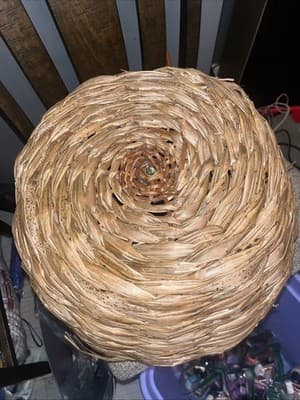 Large 14” Diameter And 10” Tall- Handmade Woven Large Basket Strong Hold - Thumbnail 4