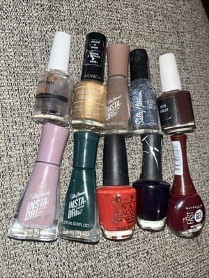 Set Of Ten Assorted Nail Polish Colors And Brands Barely Used - Thumbnail 3