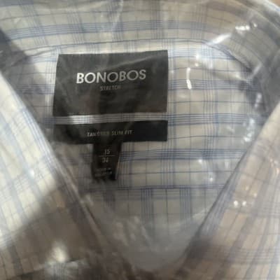 NEW Bonobos Slim Fit Long Slv Dress Shirt 15 x 34 - Daily Grind Wrinkle Free Ab5 - Thumbnail 3