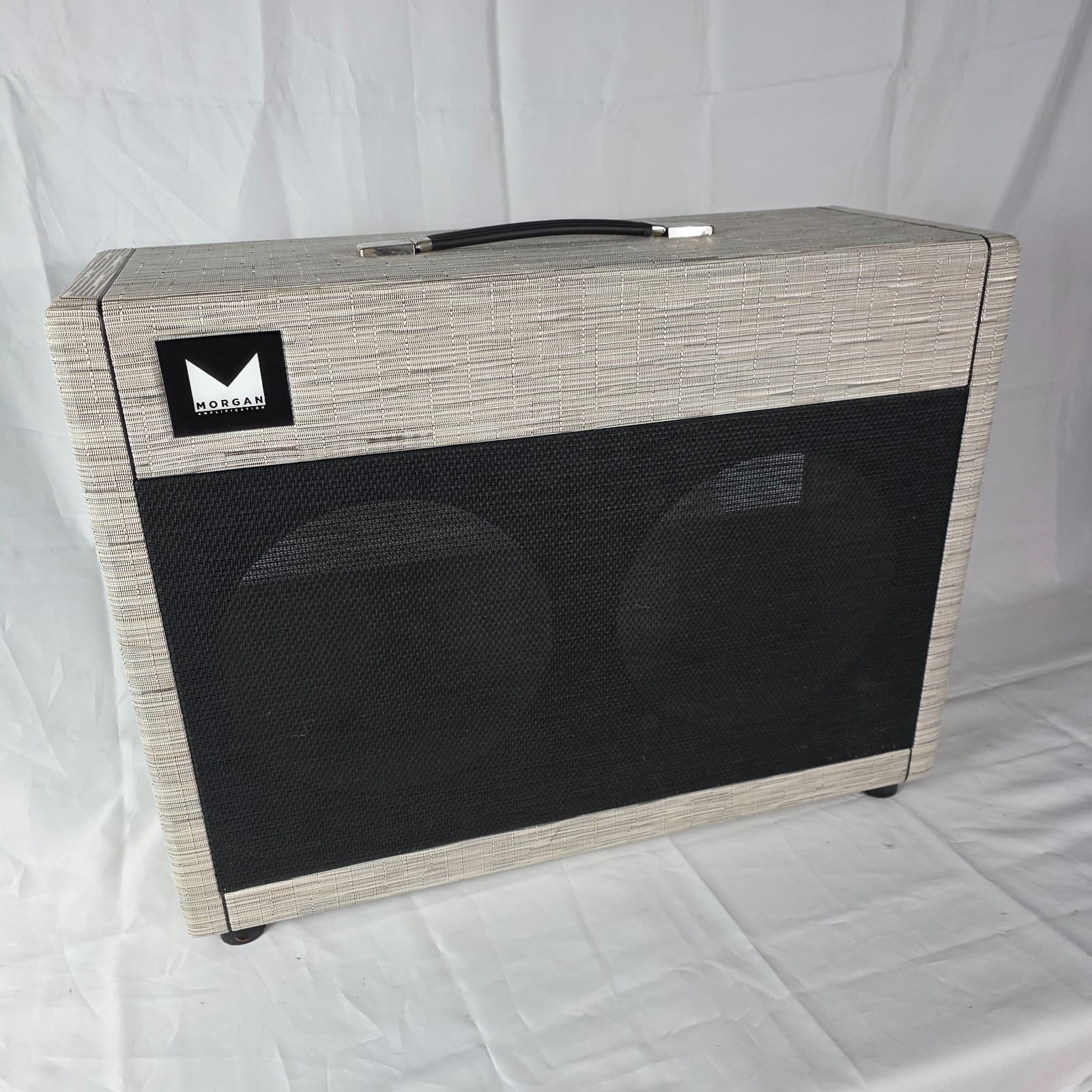 Morgan Amplification AC20 2x12 Guitar Speaker Cabinet Gold Twilight Black No Spk - Image 1