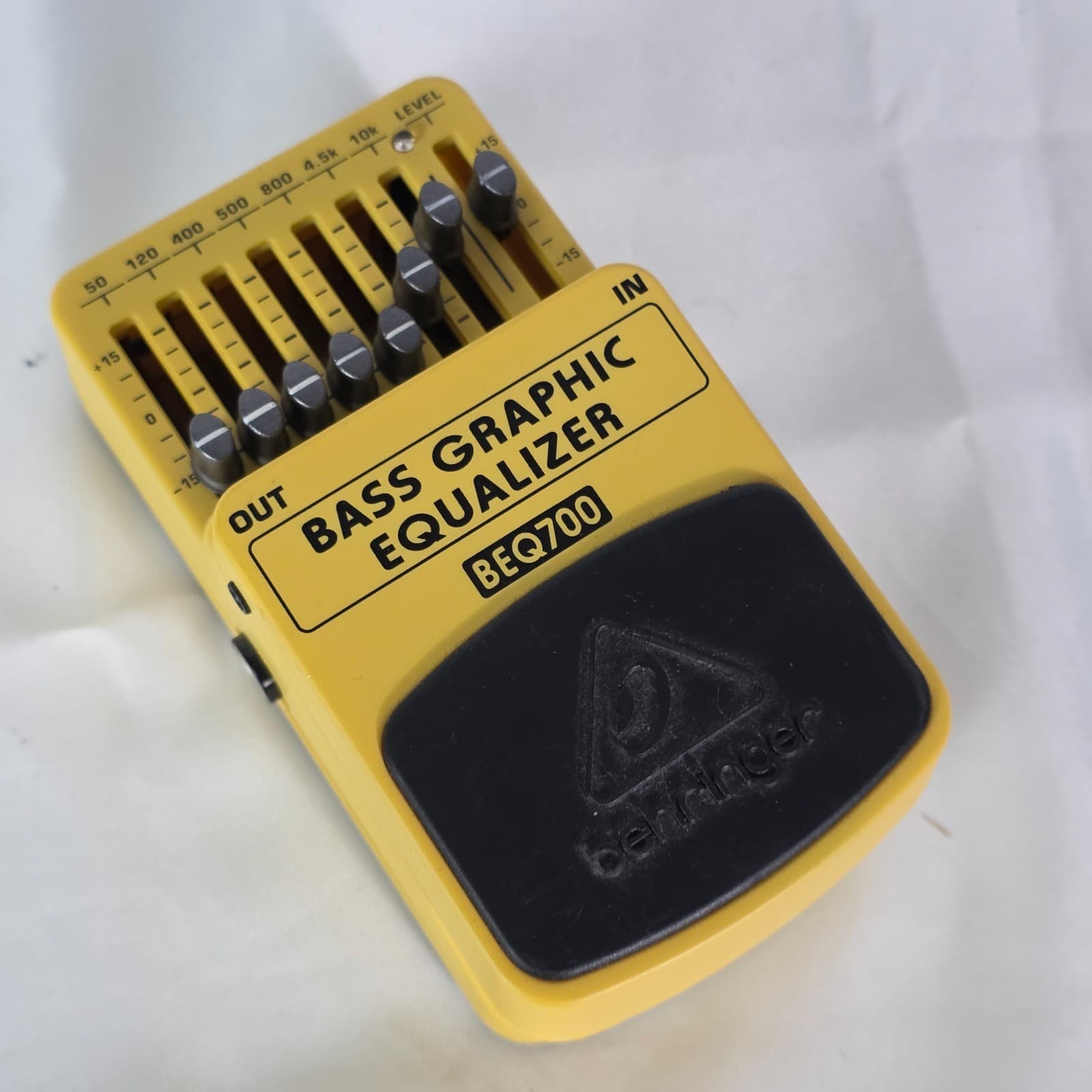 Behringer BEQ700 Bass Graphic Equalizer Pedal 7-Band EQ for Bass Guitar - Yellow - Image 1