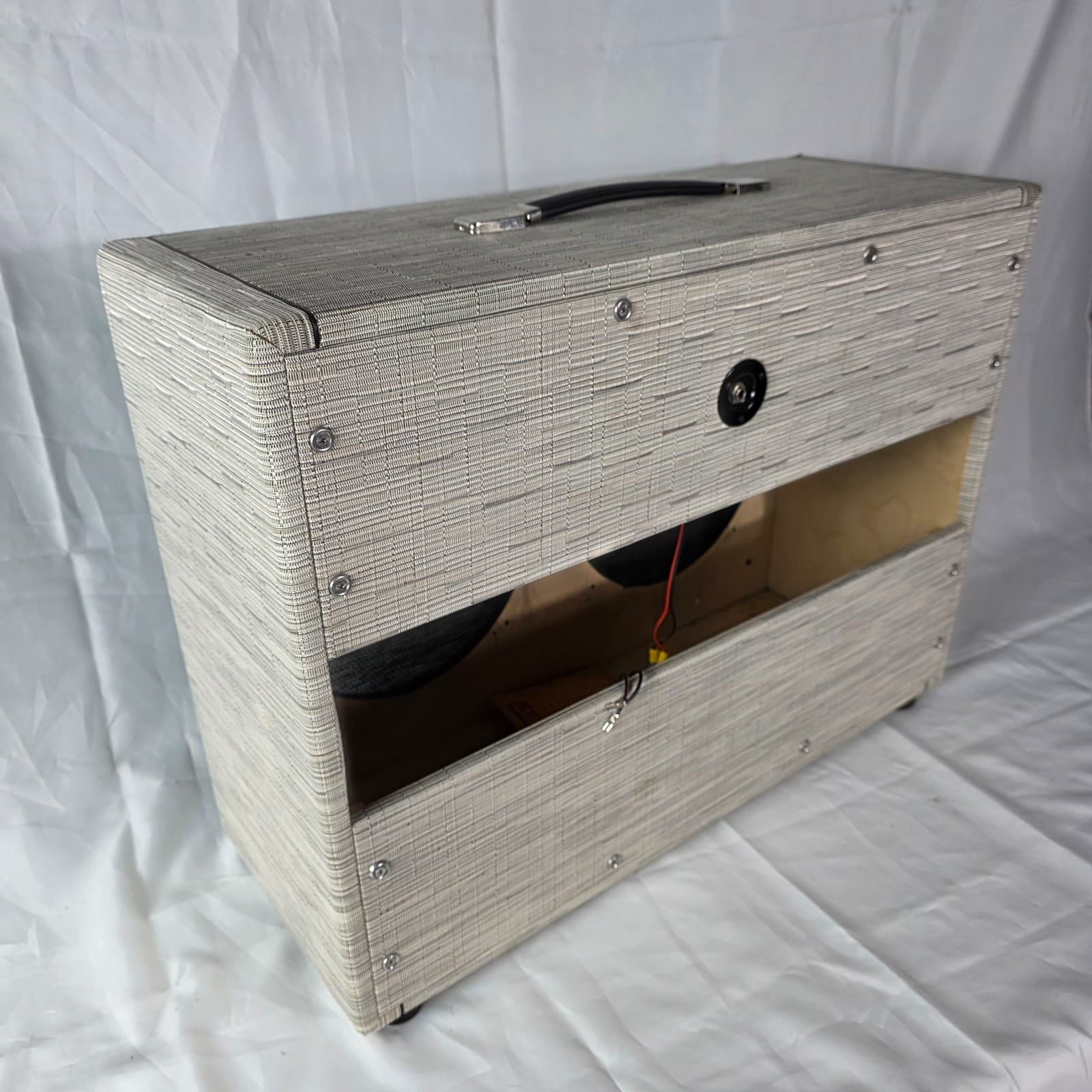 Morgan Amplification AC20 2x12 Guitar Speaker Cabinet Gold Twilight Black No Spk - Thumbnail 9