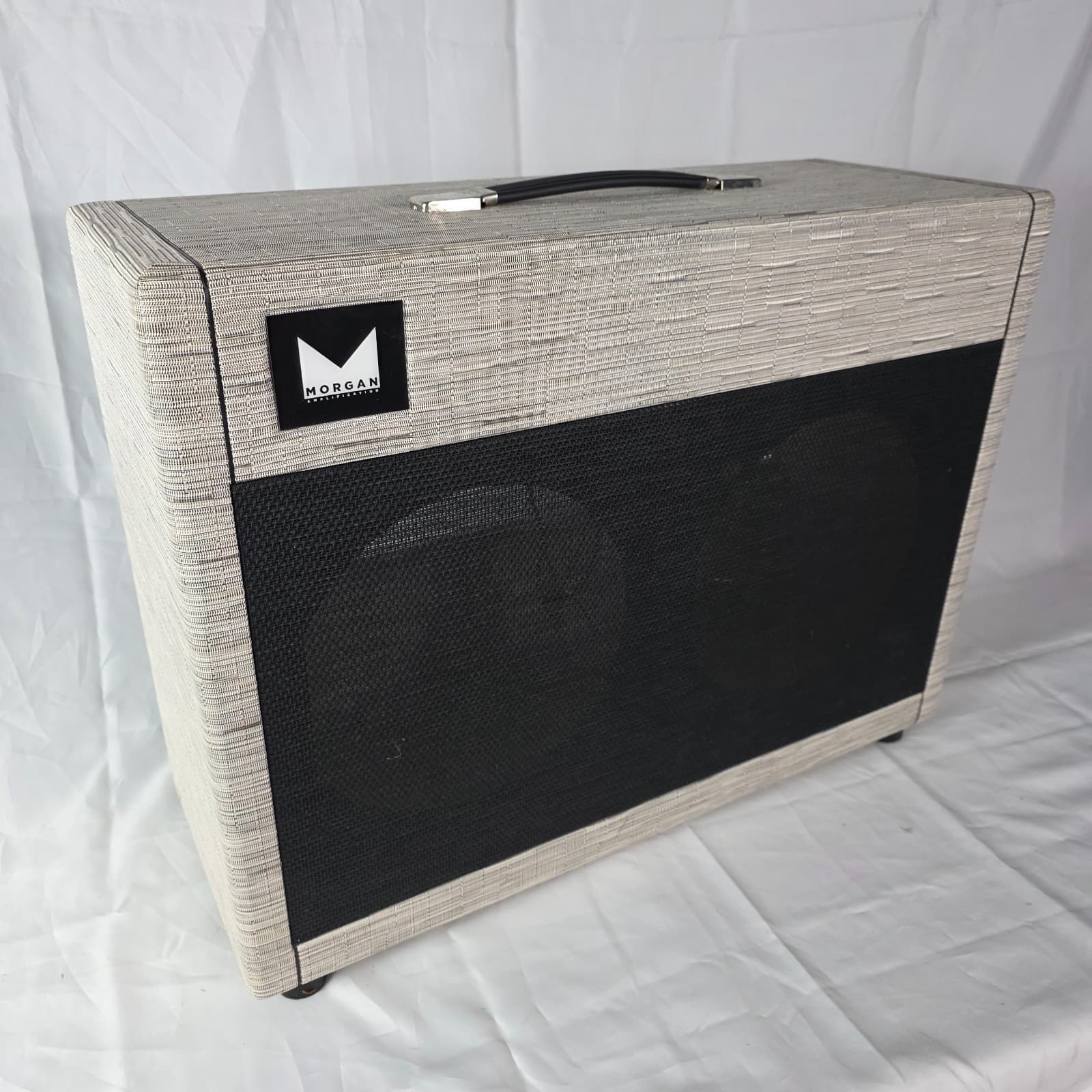 Morgan Amplification AC20 2x12 Guitar Speaker Cabinet Gold Twilight Black No Spk - Thumbnail 3