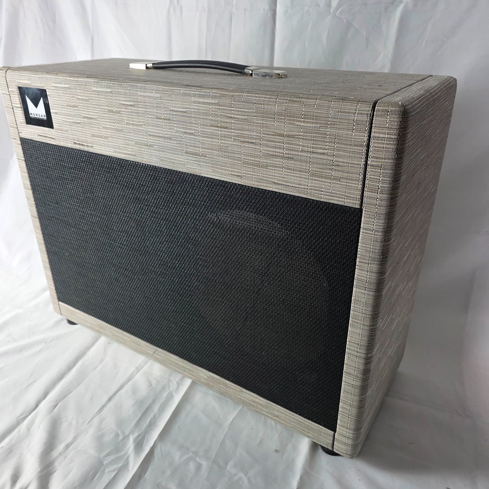 Morgan Amplification AC20 2x12 Guitar Speaker Cabinet Gold Twilight Black No Spk - Thumbnail 5