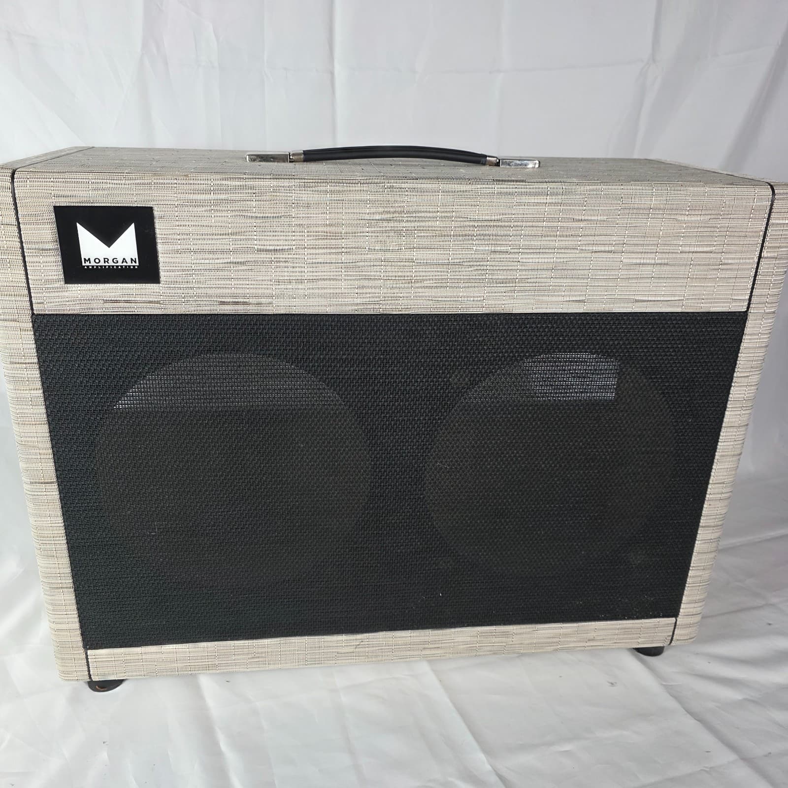 Morgan Amplification AC20 2x12 Guitar Speaker Cabinet Gold Twilight Black No Spk - Thumbnail 6