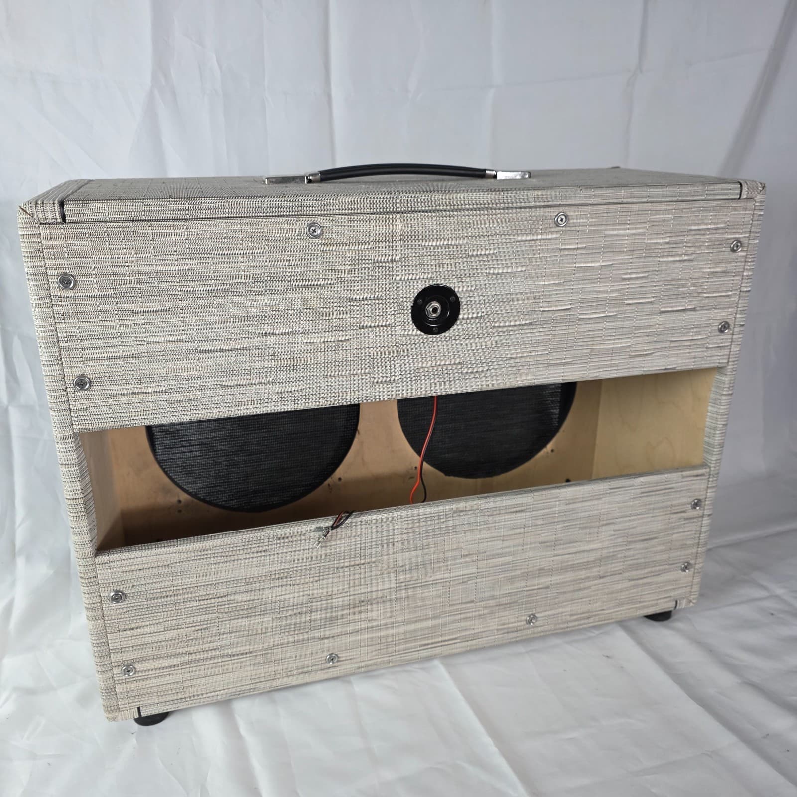 Morgan Amplification AC20 2x12 Guitar Speaker Cabinet Gold Twilight Black No Spk - Thumbnail 7