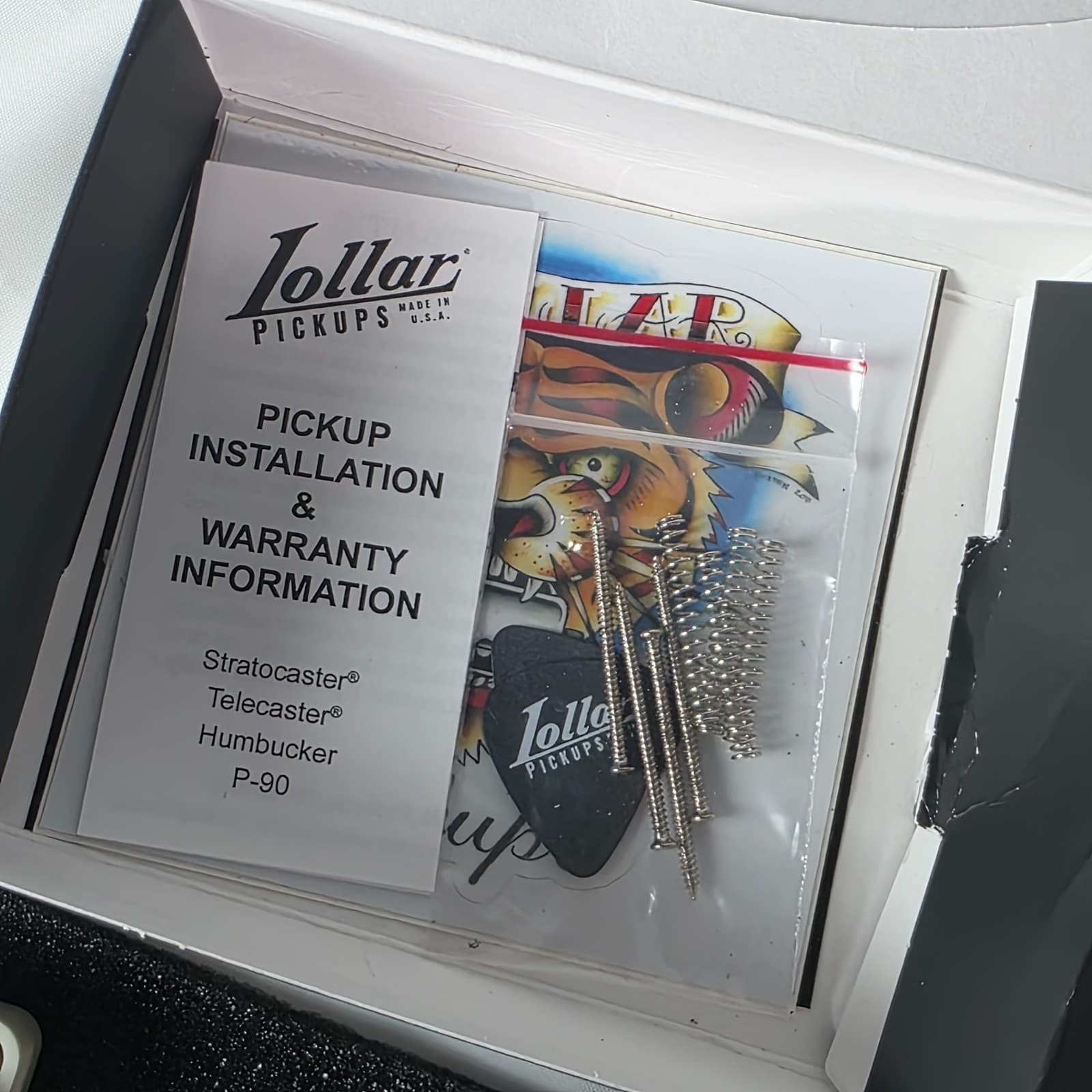 Lollar Standard P-90 Dogear Pickup Set Calibrated Neck & Bridge Cream - USA Made - Thumbnail 11