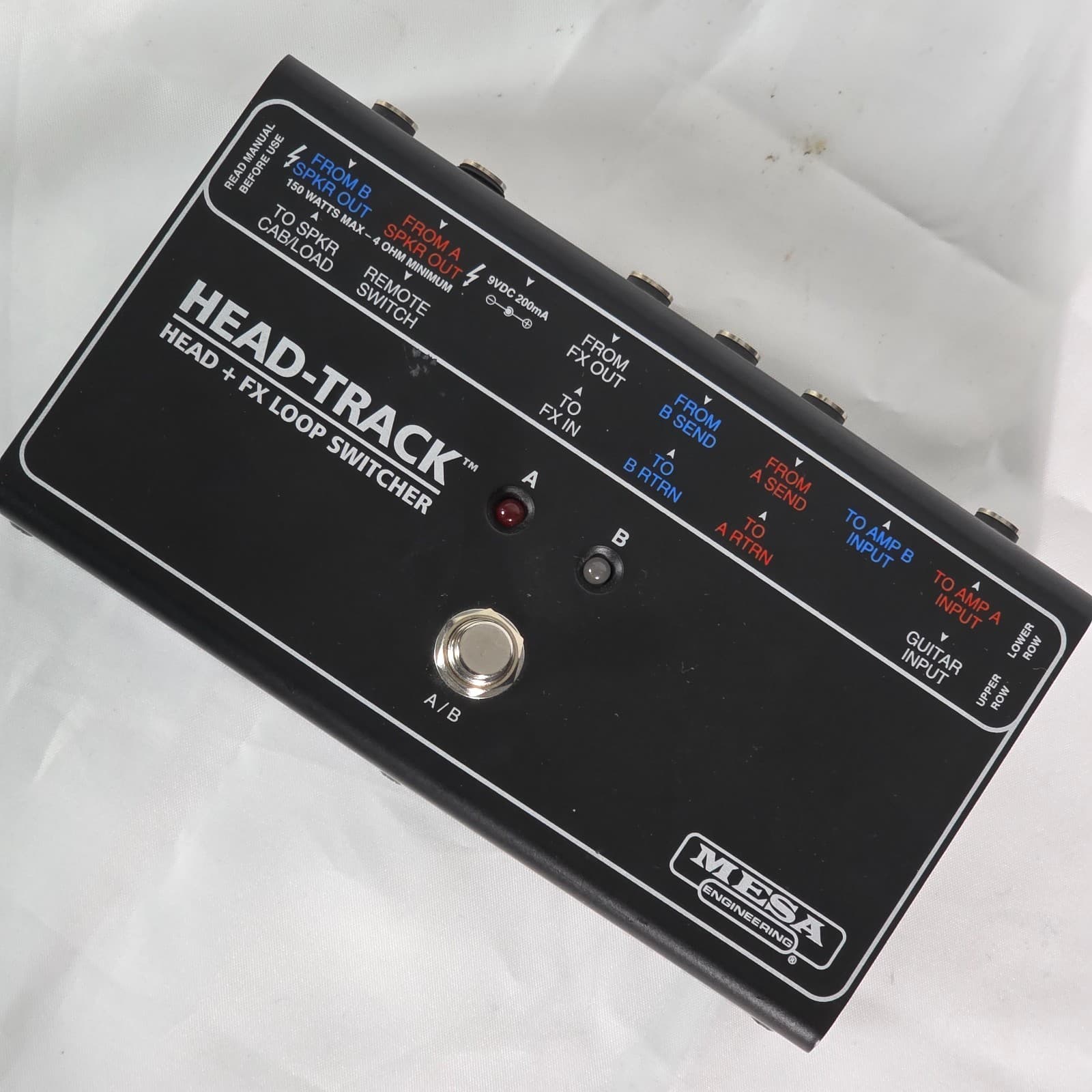 Mesa/Boogie Head-Track Amp & FX Loop Switcher A/B Box for Two Heads - Black - Thumbnail 6