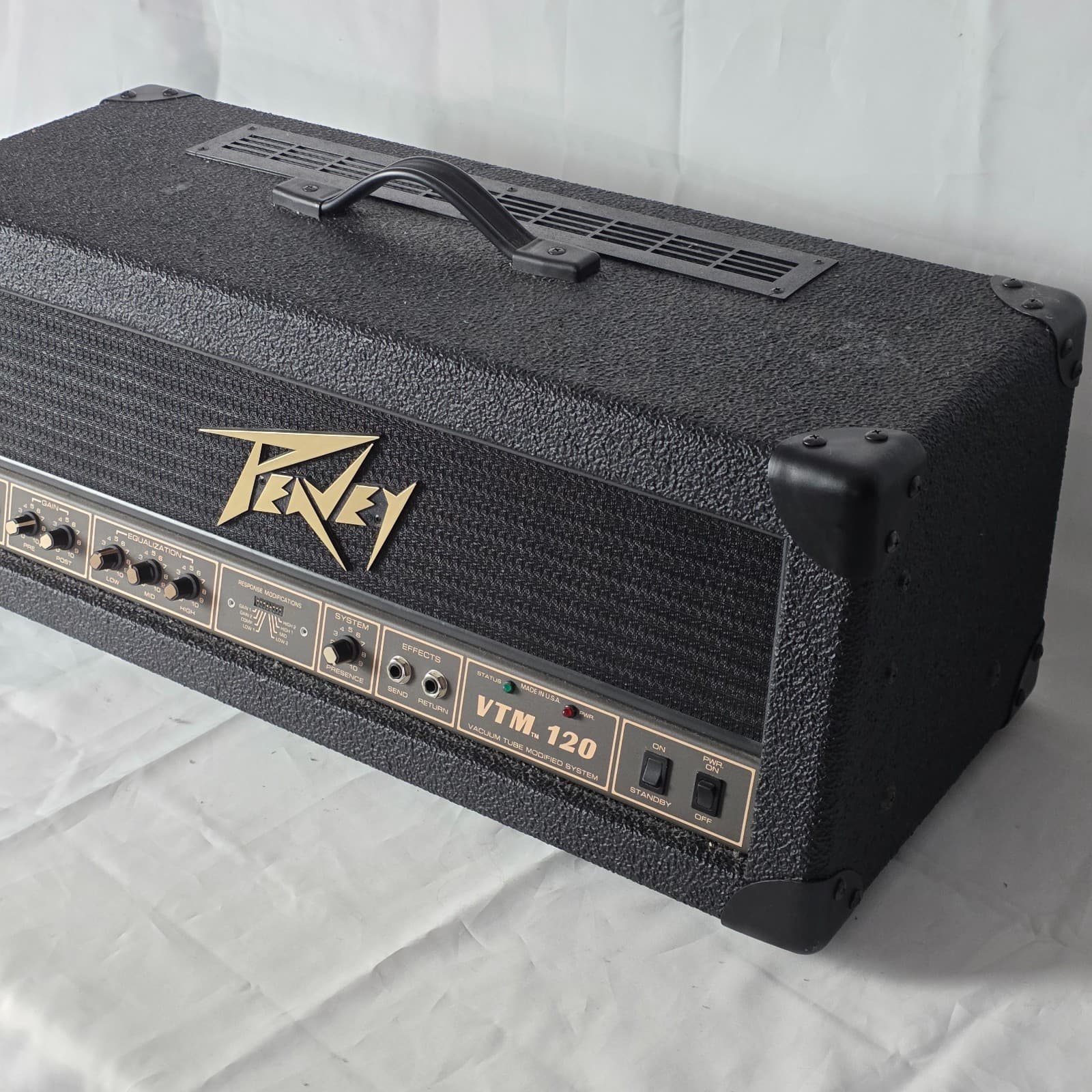 Vintage Peavey VTM 120 Black 120-Watt Guitar Head Vacuum Tube Modified System - Thumbnail 4