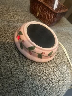 Electric WAX Candle Or Coffee WARMER - Floral Design - Image 1