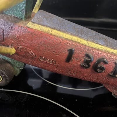 1997 Vintage N136D Heavy Model Plane All Red Tail Dragger 9” Wingspan No Prop - Thumbnail 2