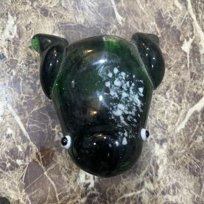 Vintage FROG Glass Figurine White inside 4.5 in long 14 - Thumbnail 4