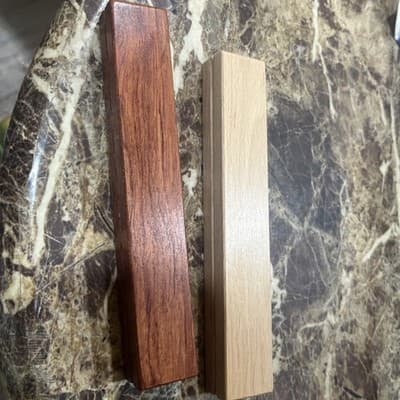 2 Vintage Rosewood Ballpoint Pens With Wooden Cases Beautiful Grain - Thumbnail 3