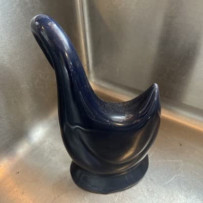 Jaru Pottery Blue Ceramic Swan Bird Figurine Collectible - Thumbnail 3