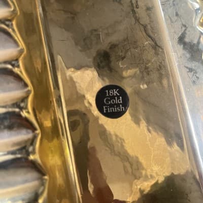 Jaru 1977 #8505 Rectangle 18k Gold Finish Tray With Border Crimped 6.5 X 9.5” - Thumbnail 2