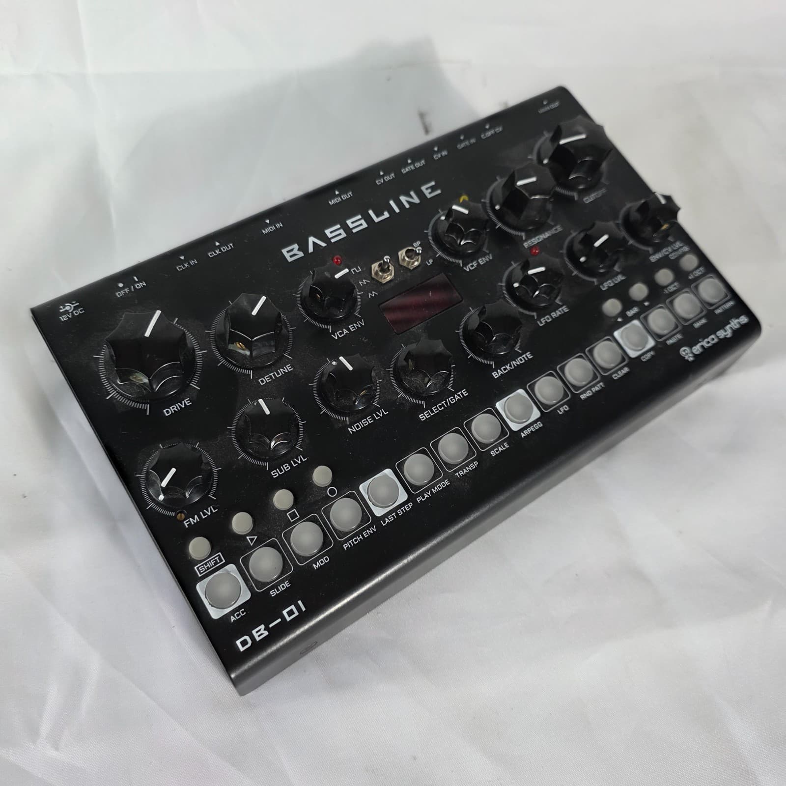 Erica Synths Bassline DB-01 Black Analog Desktop Sound Synthesizer & Sequencer - Image 1