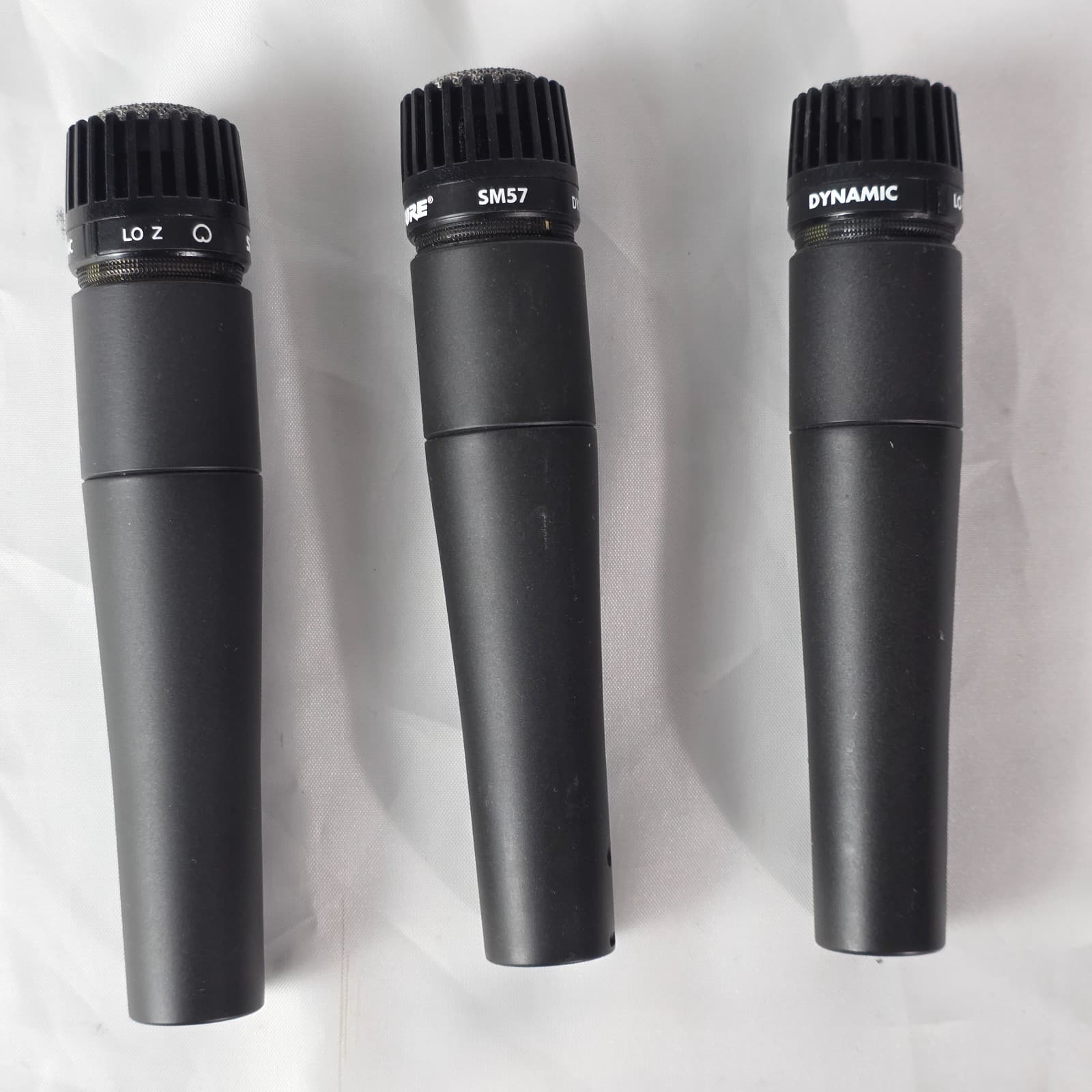 Shure SM57 Wired XLR 3-Pin Dynamic Cardioid Instrument Microphone - Set of 3 - Image 1