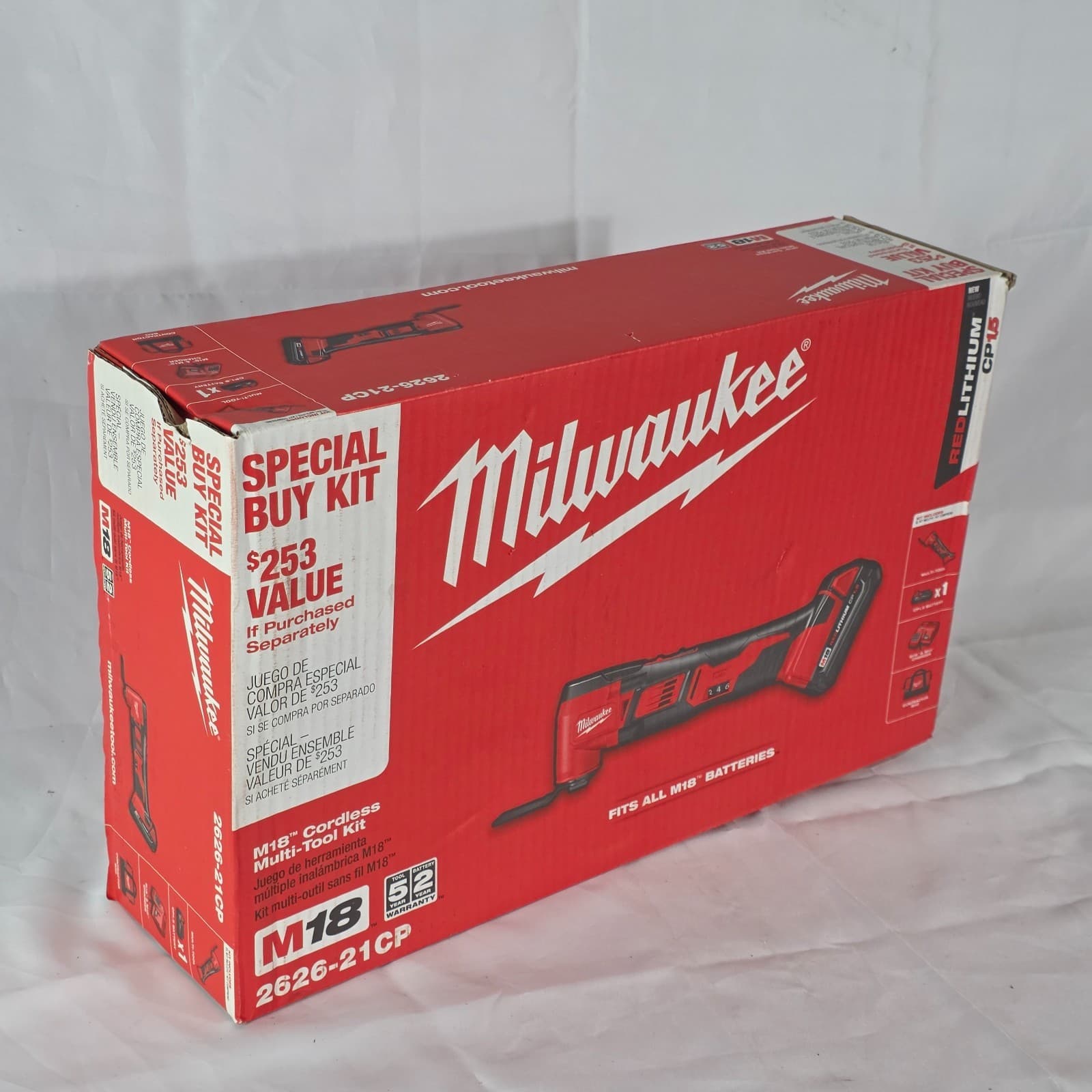 Milwaukee 2626-21CP Oscillating Power Tools for M18 Red Cordless Multi-Tool Kit - Thumbnail 2