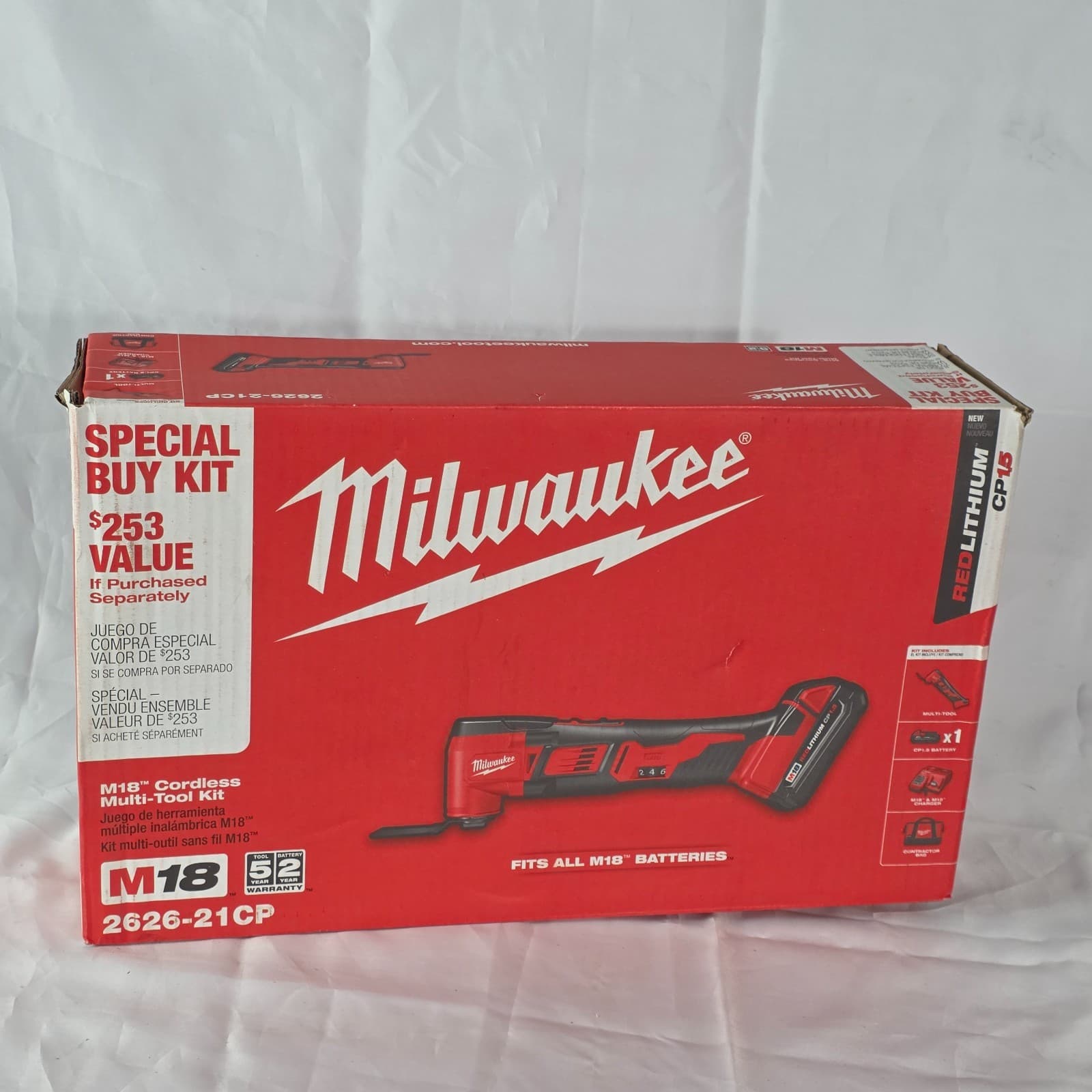 Milwaukee 2626-21CP Oscillating Power Tools for M18 Red Cordless Multi-Tool Kit - Thumbnail 3