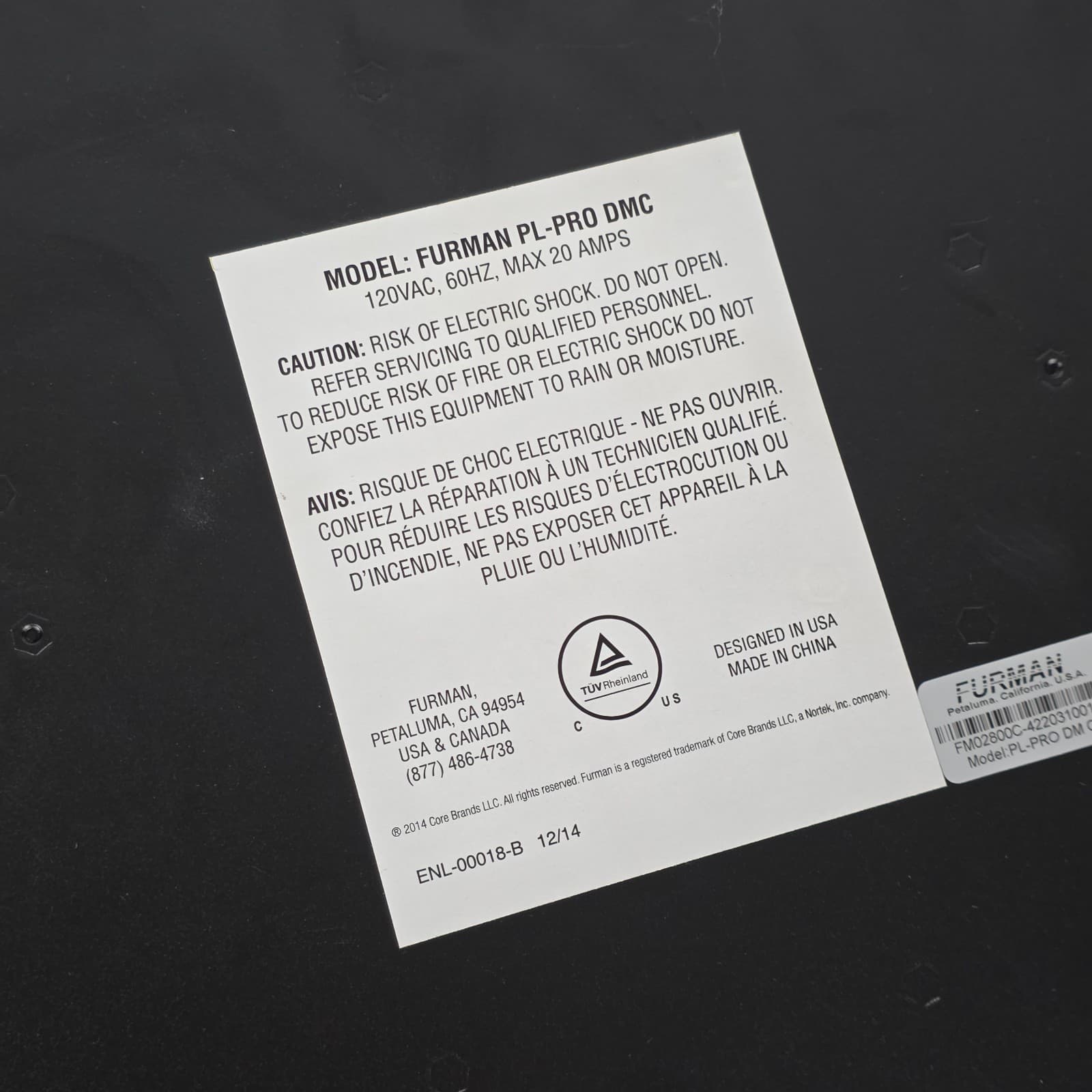 Furman PL-PRO DMC Professional Power Conditioner with Voltmeter/Ammeter 20 Amp - Thumbnail 10