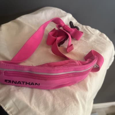 Nathan Mirage Pack Storage Belt Running Hiking Zippered Pocket Hi-Viz Pink Glo - Image 1