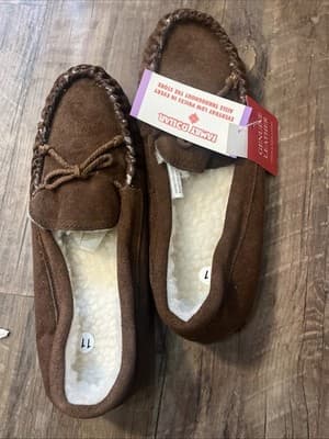 Men’s Size 11 Brown Suede Moccasins - Thumbnail 3