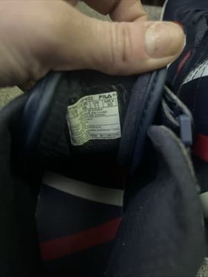 2021 Men Fila Vulc 13 Stripe T Navy Red white high Size 12 basketball - Thumbnail 6