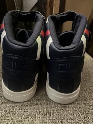 2021 Men Fila Vulc 13 Stripe T Navy Red white high Size 12 basketball - Thumbnail 4