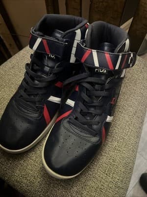 2021 Men Fila Vulc 13 Stripe T Navy Red white high Size 12 basketball - Image 1