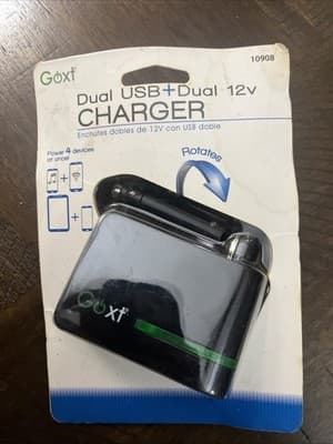 Goxt 10908 Dual USB Dual 12V LED Power Indicator Charger Power 4 Devices At Once - Image 1