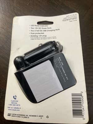 Goxt 10908 Dual USB Dual 12V LED Power Indicator Charger Power 4 Devices At Once - Thumbnail 2