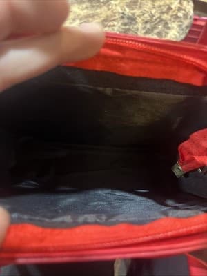 Rose Red Leather Cross Body Bag With Adjustable Strap - Thumbnail 3