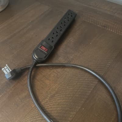 Portable Surge Protector Black Extension Cord 125 V - Image 1