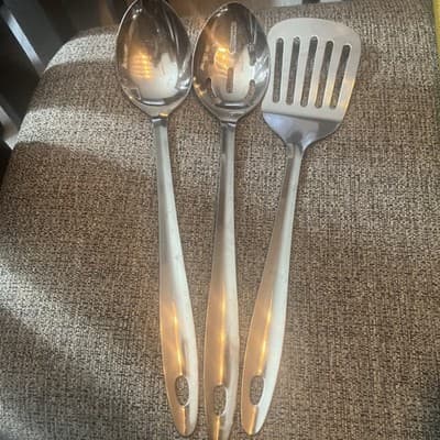 Slotted Stainless Steel Spatula Turner Flipper 12.5” Unbranded - Image 1