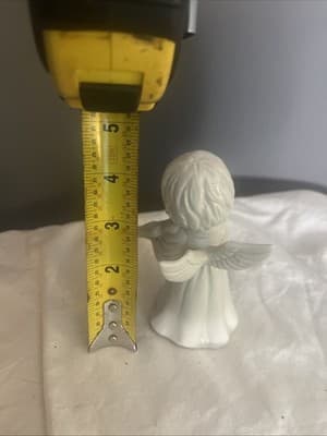 Porcelain Angel Figurine with Harp - Thumbnail 3