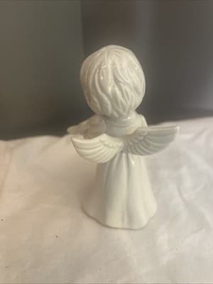 Porcelain Angel Figurine with Harp - Thumbnail 2