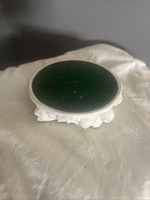 White Ceramic Floral Design Napkin Ring Holder - Thumbnail 4