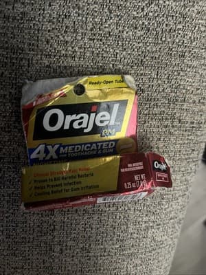 OraJel PM 4X Nighttime Medicated Pain Relief Cream for Toothache & Gum, .25 oz - Image 1