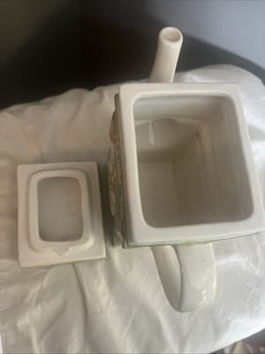 Wine Bar Themed Ceramic Teapot with Grapes Design - Thumbnail 3