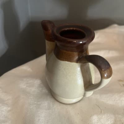 Brittany vintage stoneware server coffee tea pot country decor flower vase - Thumbnail 3