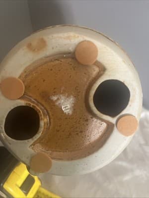 Burton & Burton Snowman Candle Holder Planter Ceramic, 5.5" Christmas Top Hat - Thumbnail 4