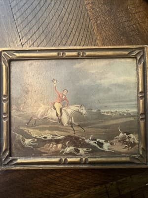 Vintage Equestria Scene Framed Art Print By Painter Hunt Called “Southerly Wind” - Image 1