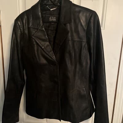 WILSONS Leather Jacket Pelle Studio Button Up Thinsulate Women’s L - Image 1