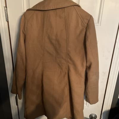 Charlotte Russe Tan Women’s Medium Polyester/wool Pea Coat Mid Length - Thumbnail 5