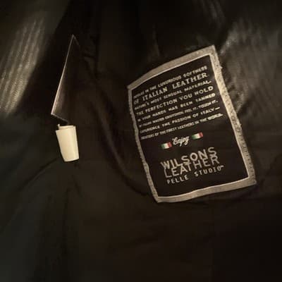 WILSONS Leather Jacket Pelle Studio Button Up Thinsulate Women’s L - Thumbnail 5