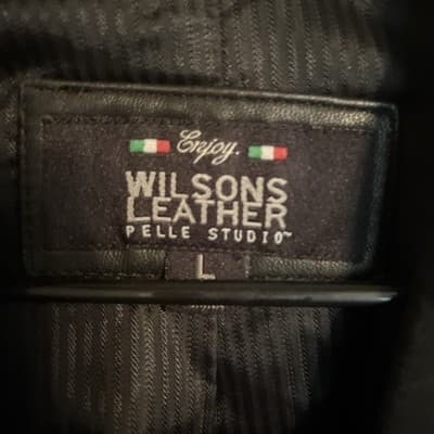 WILSONS Leather Jacket Pelle Studio Button Up Thinsulate Women’s L - Thumbnail 2